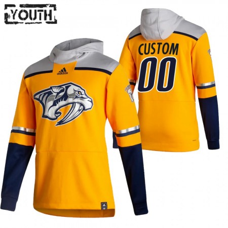 Kinder Nashville Predators Custom 2020-2021 Reverse Retro Pullover Hooded Sweatshirt